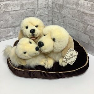 Soft Classics Golden Retriever Plush Labrador Dog With Puppies Stuffed Animal